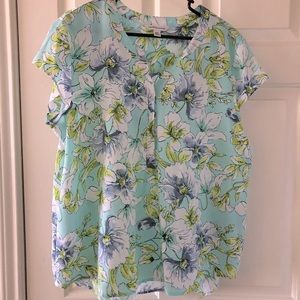 NWOT Croft and Barrow floral tunic top